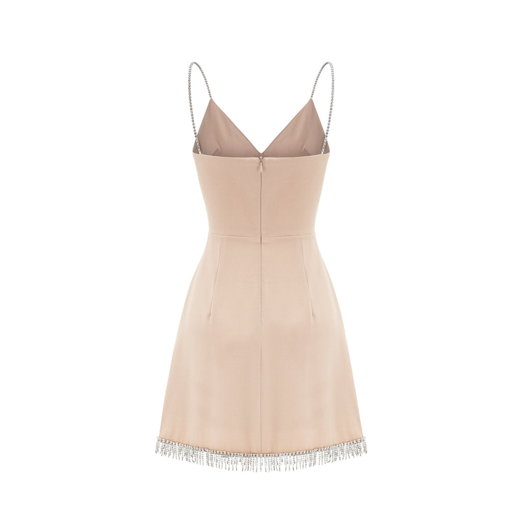 Μίνι Φόρεμα Με Λαιμόκοψη V Από Κρύσταλλο Amaranthe