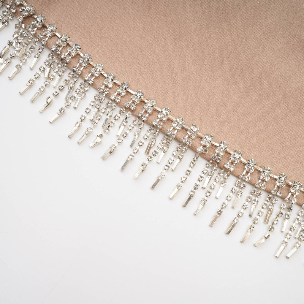 Μίνι Φόρεμα Με Λαιμόκοψη V Από Κρύσταλλο Amaranthe