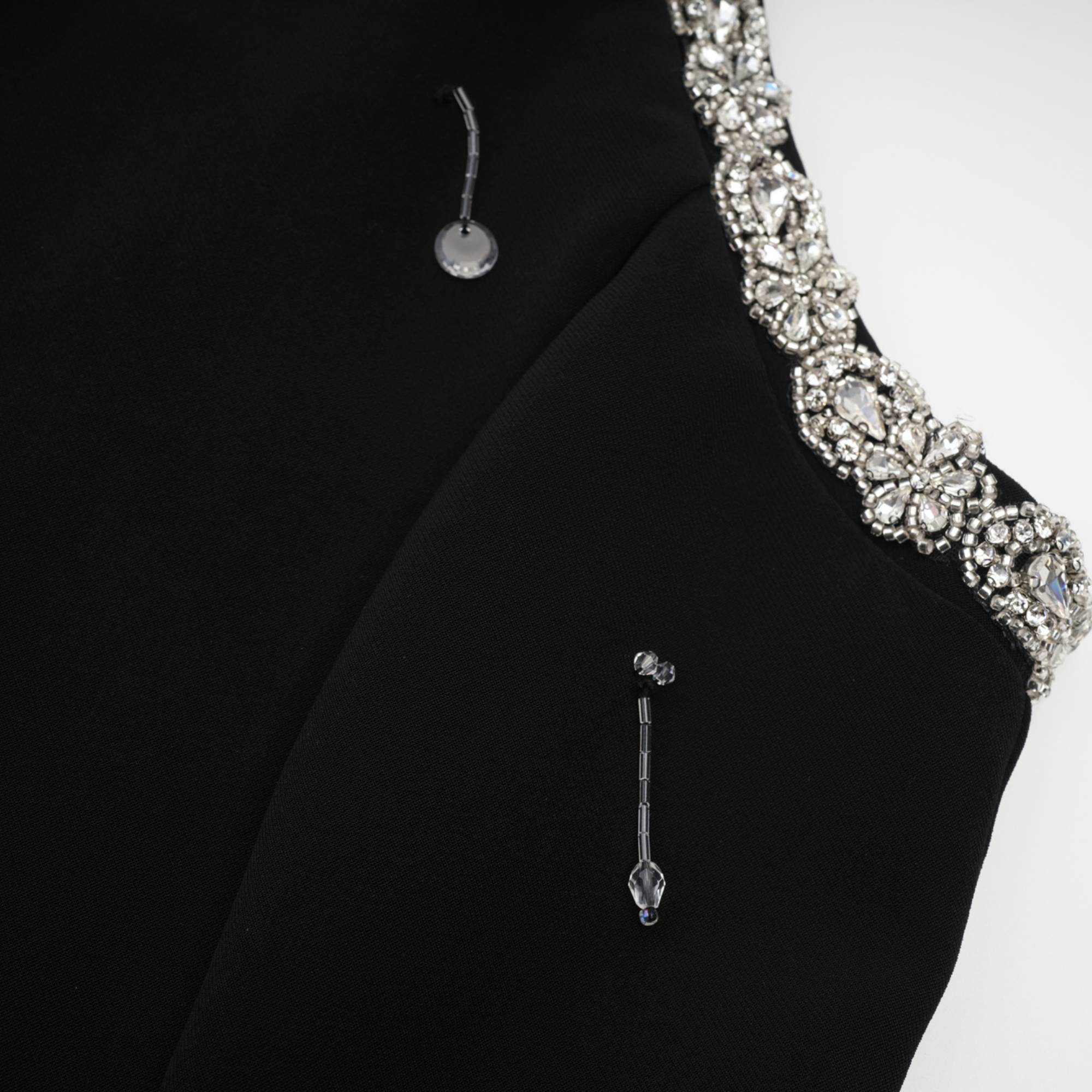 Μαύρο Μίνι Φόρεμα Babette Με Κέντημα Κρυστάλλων