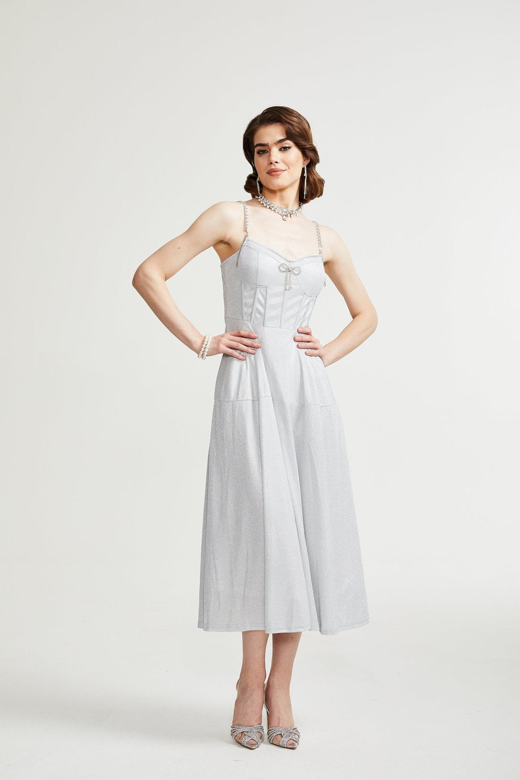 Φόρεμα Μίντι Με Κέντημα Belladra