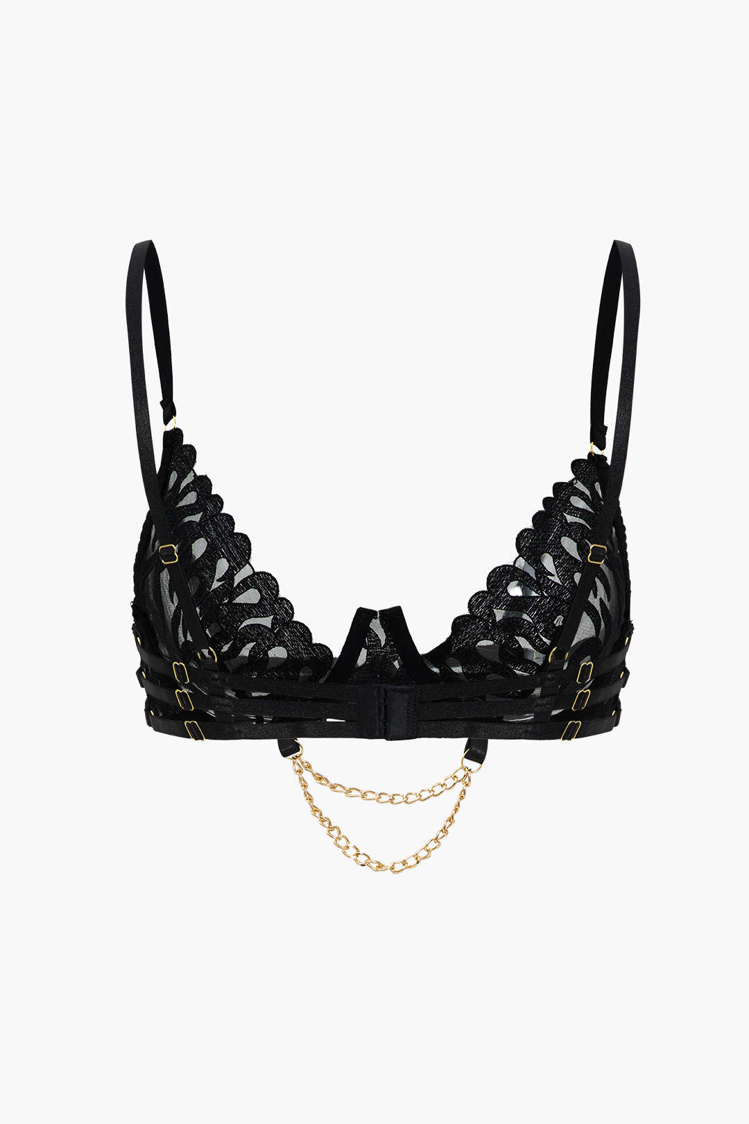 Σετ Εσώρουχων Με Κεντημένη Αλυσίδα Και Λεπτομέρεια Στο Κόψιμο