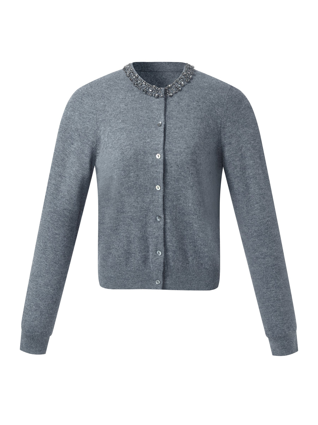 Γυναικείο Ζακέτα Με Στρογγυλή Λαιμόκοψη Και Χάντρες