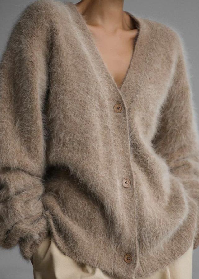 Ζακέτα Με Κουμπιά Σε Απαλό Γκρι Χρώμα