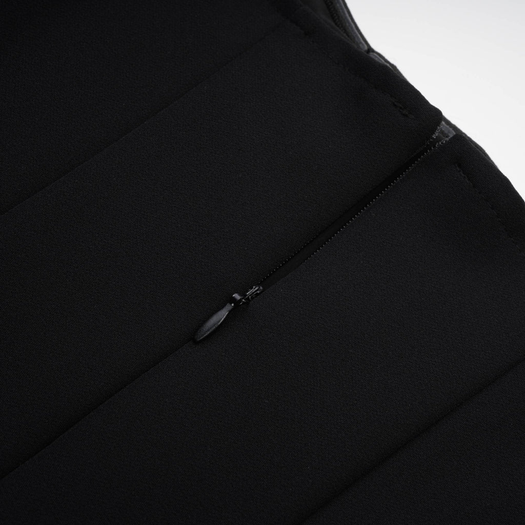 Μαύρο Φόρεμα Μίντι Με Ανοιχτή Πλάτη Cendrine Με Πτυχώσεις ®