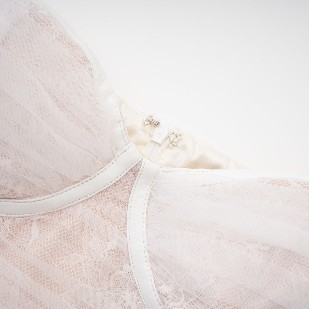 Μίνι Φόρεμα Cerys Με Λευκό Πλέγμα