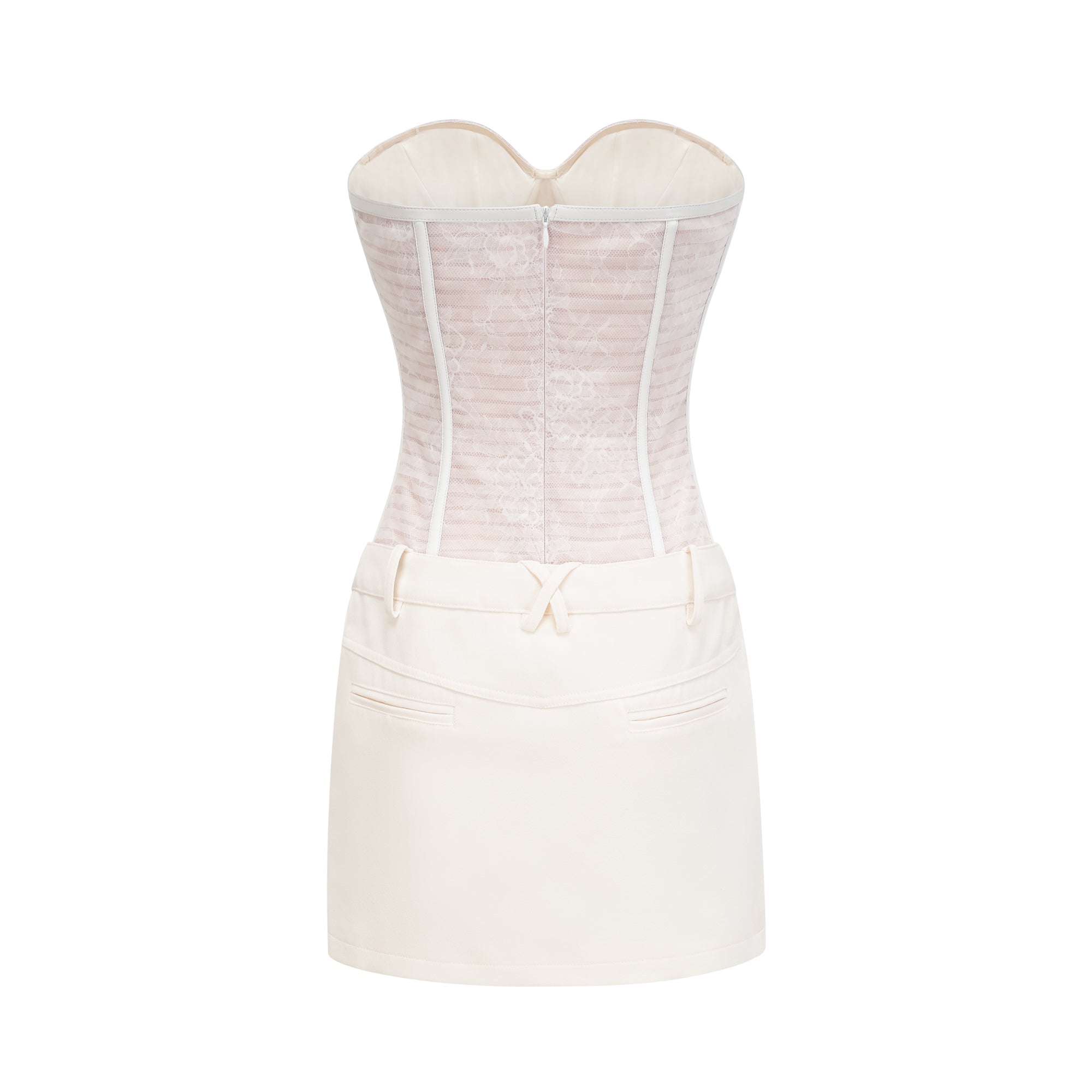 Μίνι Φόρεμα Cerys Με Λευκό Πλέγμα