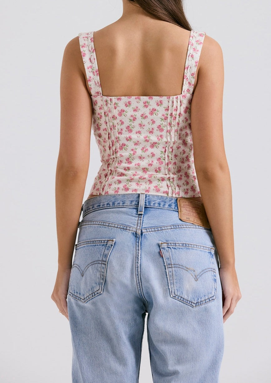 Μπουστάκι Daniela Με Φλοράλ Print Και Crop Print ®