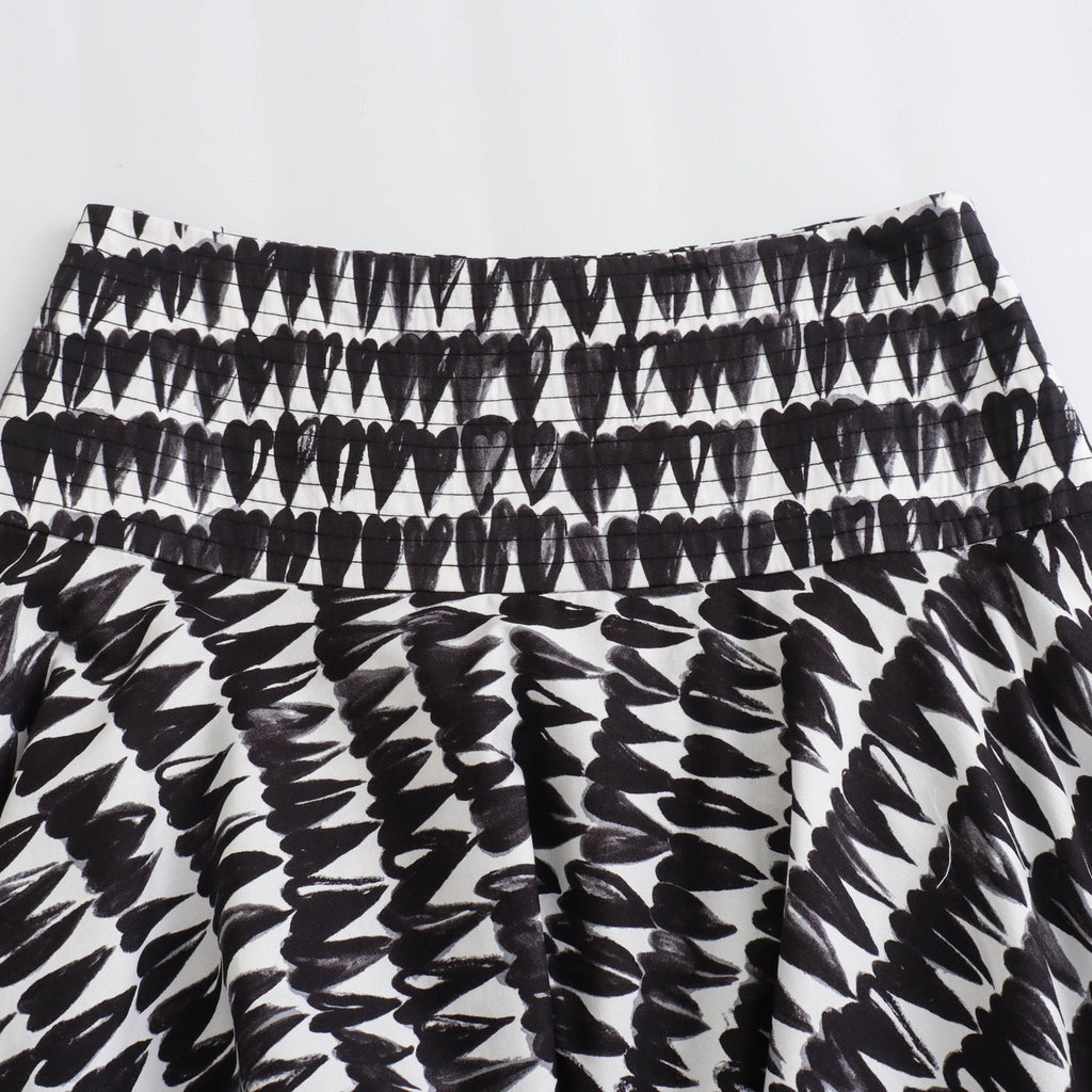 Σετ Μπλούζας Και Φούστας Με Στάμπα