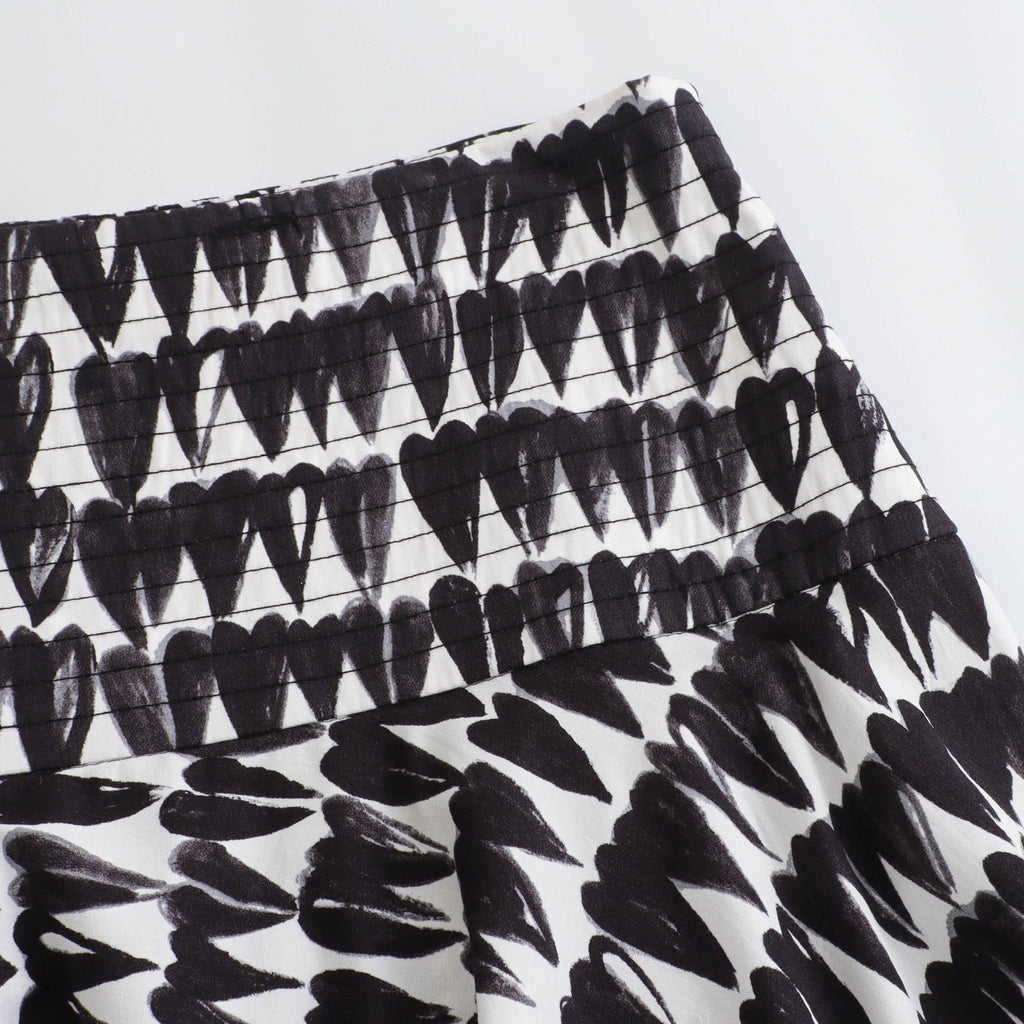 Σετ Μπλούζας Και Φούστας Με Στάμπα