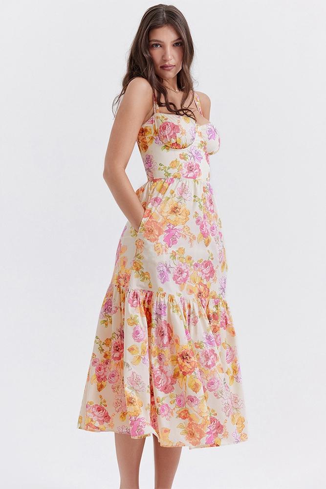 Φόρεμα Midi Με Στάμπα Cottie Και Φαρδιά Γραμμή