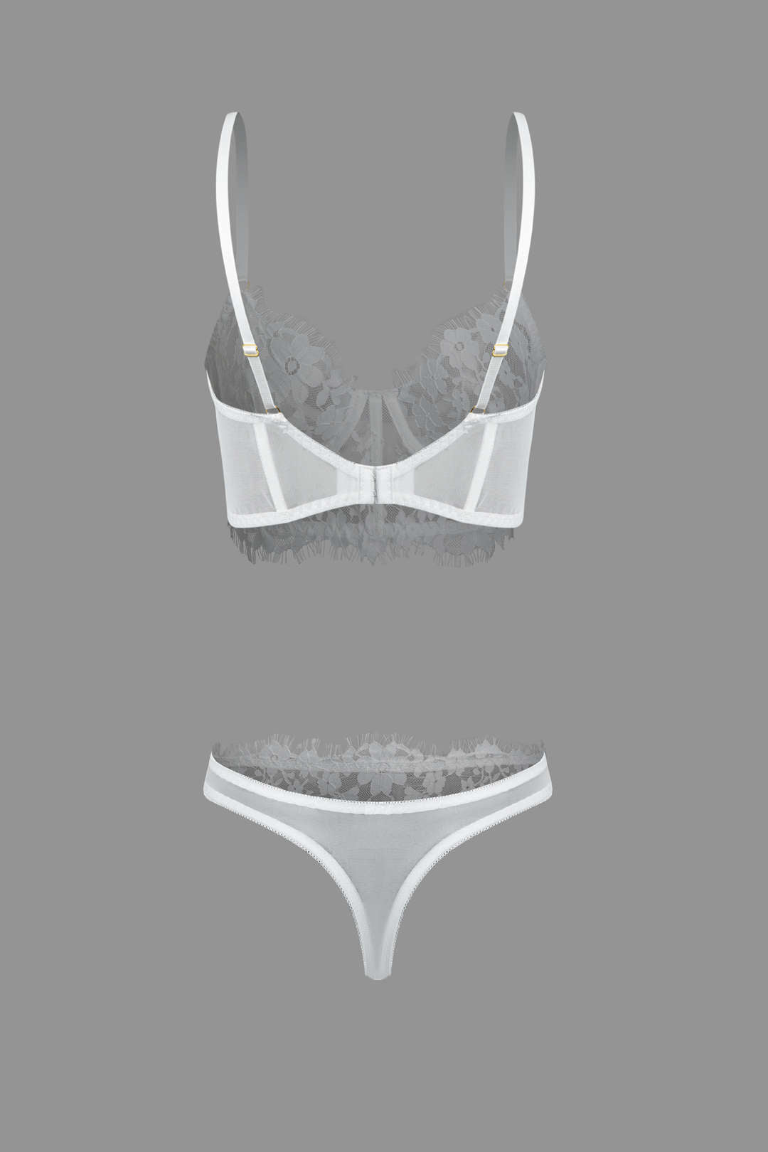 Σετ Τοπ Και Εσωρούχων Με Δαντέλα Και Μπουστάκι