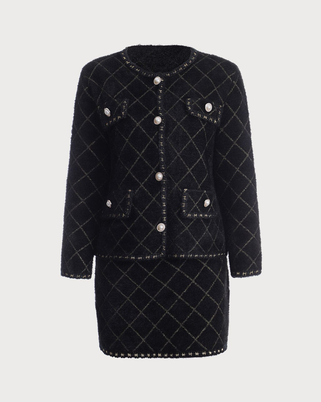 Σετ Ζακέτας Και Μίνι Φούστας Με Σχέδια Arjil