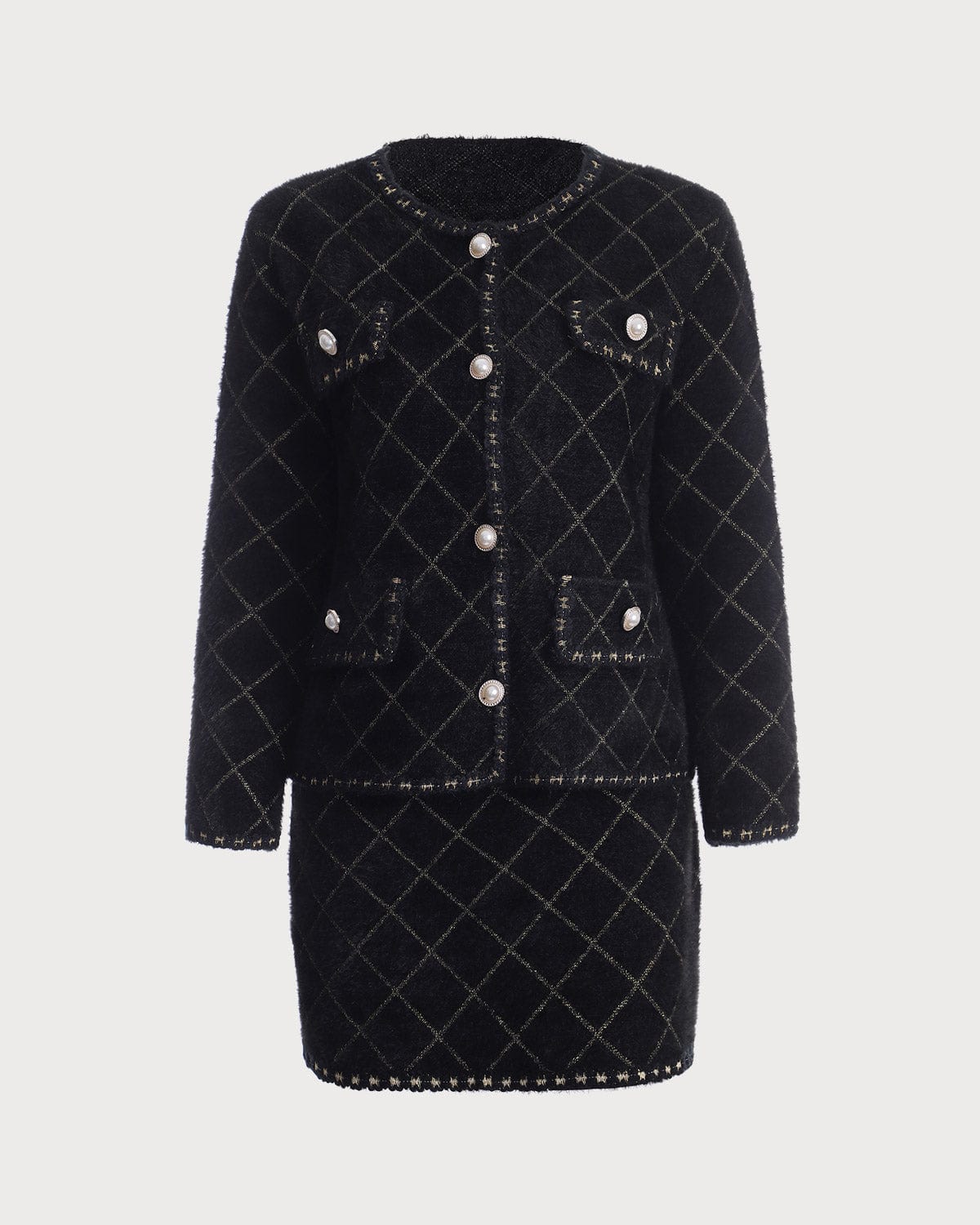 Σετ Ζακέτας Και Μίνι Φούστας Με Σχέδια Arjil