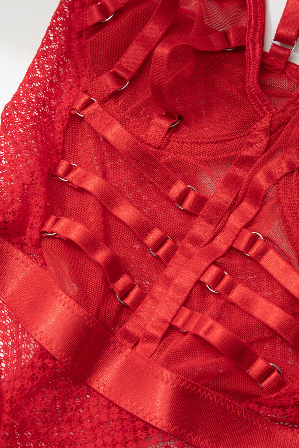 Κορμάκι-Εσώρουχο Μπουστάκι Με Διάφανο Πλέγμα Και Χωρίς Πλάτη