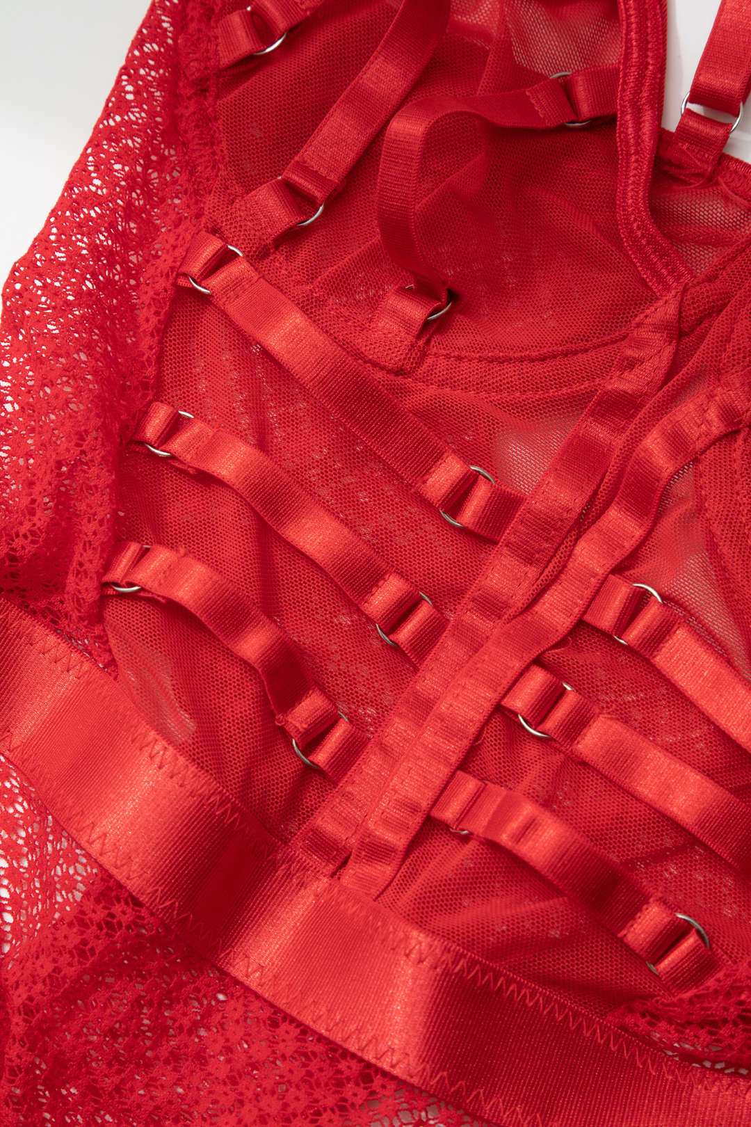 Κορμάκι-Εσώρουχο Μπουστάκι Με Διάφανο Πλέγμα Και Χωρίς Πλάτη