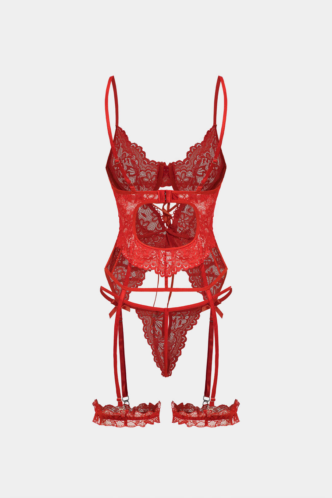 Σετ Εσώρουχων Με Κορδόνια Και Λεπτομέρεια, Χωρίς Κορδόνια Στην Πλάτη