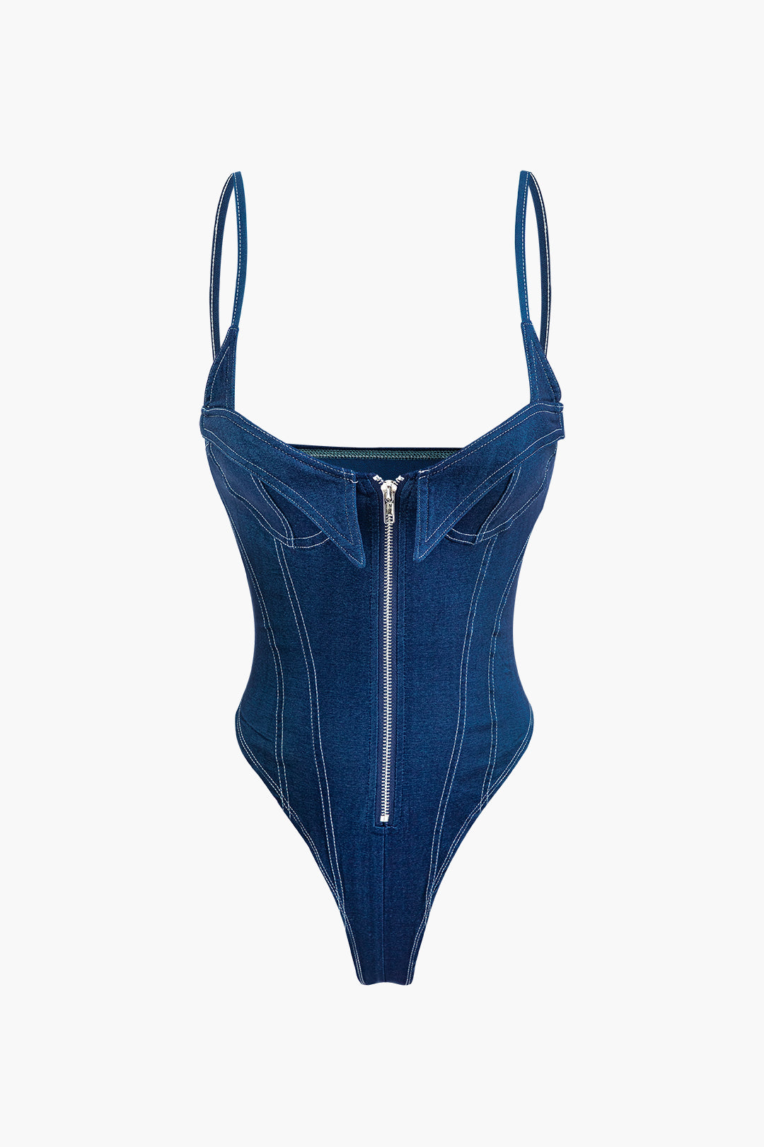 Τζιν Κορμάκι Με Τιράντες Και Σχήμα Σώματος