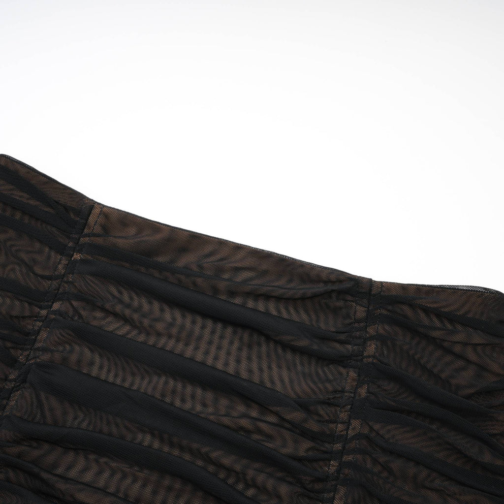 Σετ Ασορτί Τοπ Και Φούστα Gwenonwy Από Μαύρο Δαντελένιο Πλέγμα