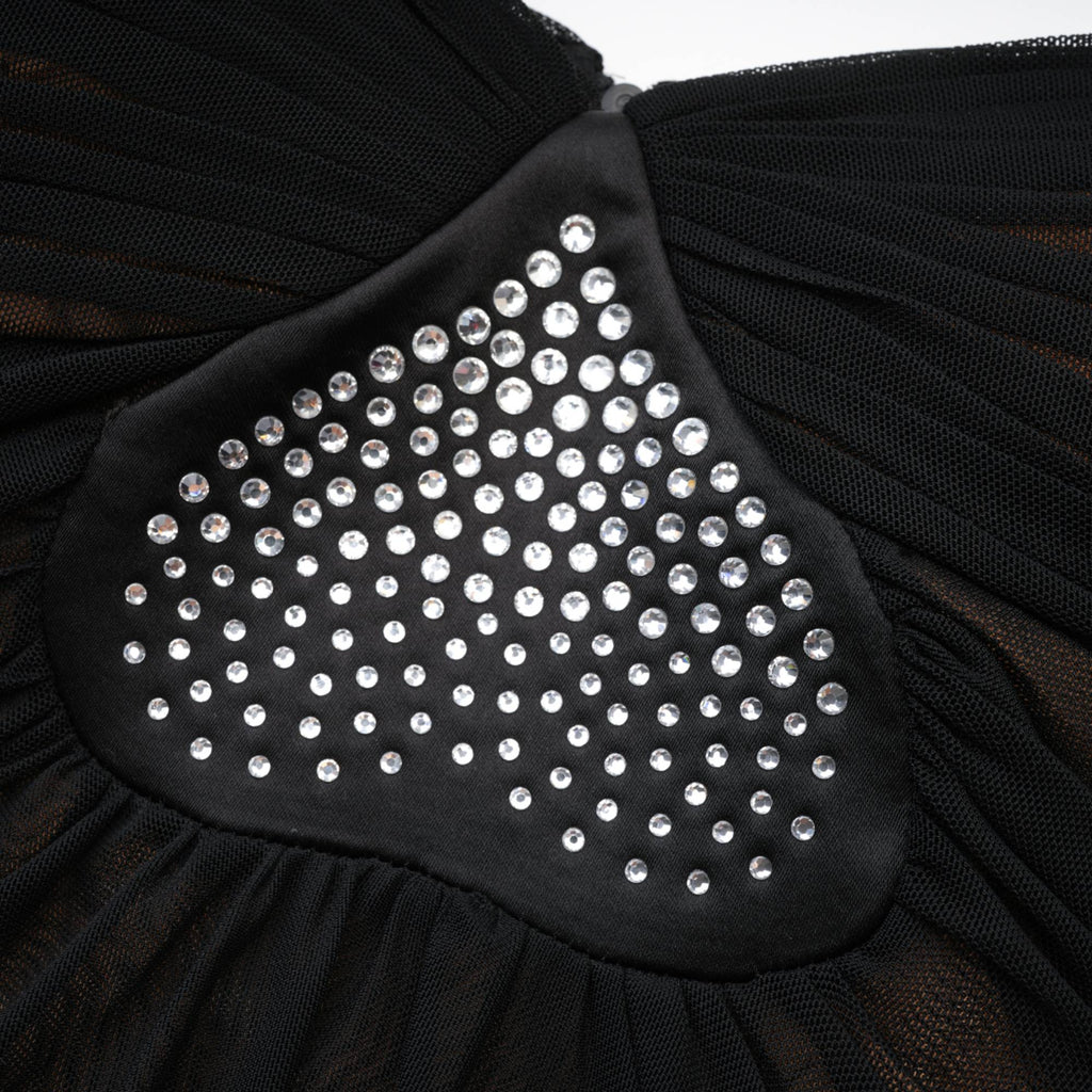 Σετ Ασορτί Τοπ Και Φούστα Gwenonwy Από Μαύρο Δαντελένιο Πλέγμα