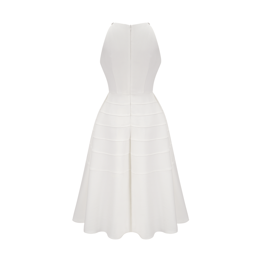 Φόρεμα Μίντι Inès Με Λευκό Κρύσταλλο Και Διακόσμηση