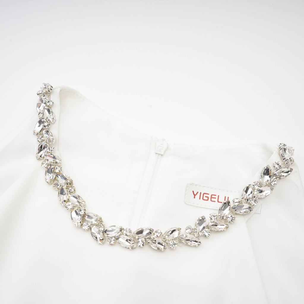 Φόρεμα Μίντι Inès Με Λευκό Κρύσταλλο Και Διακόσμηση