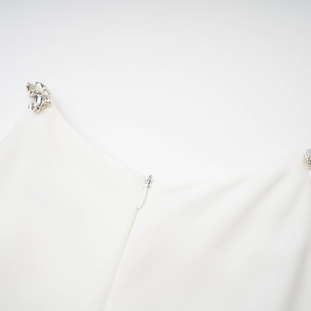 Φόρεμα Μίντι Inès Με Λευκό Κρύσταλλο Και Διακόσμηση