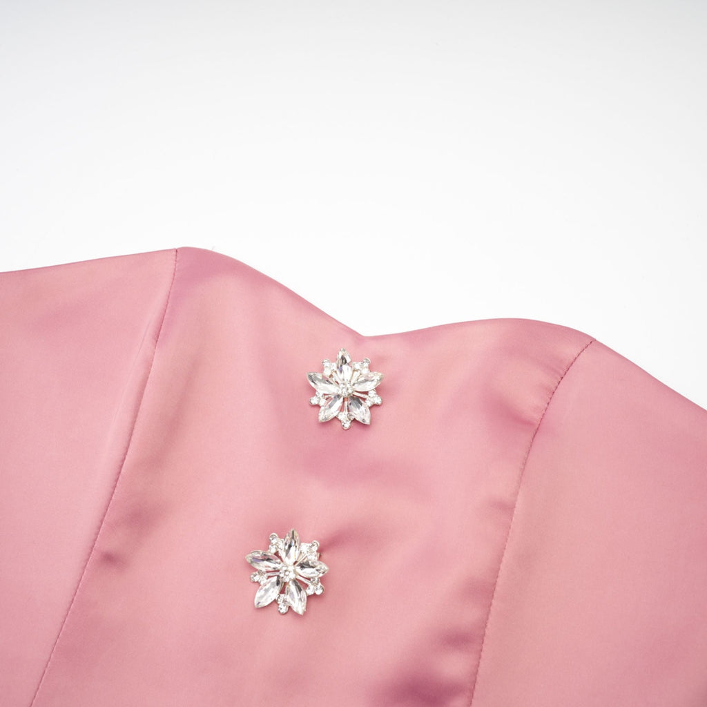 Σετ Κοντού Τοπ Και Φούστας Με Κέντημα Iris