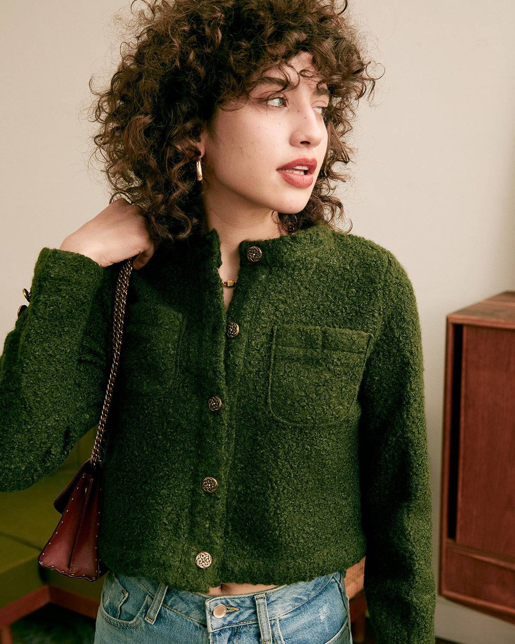 Σακάκι Με Ανάγλυφη Μεταλλική Πόρπη