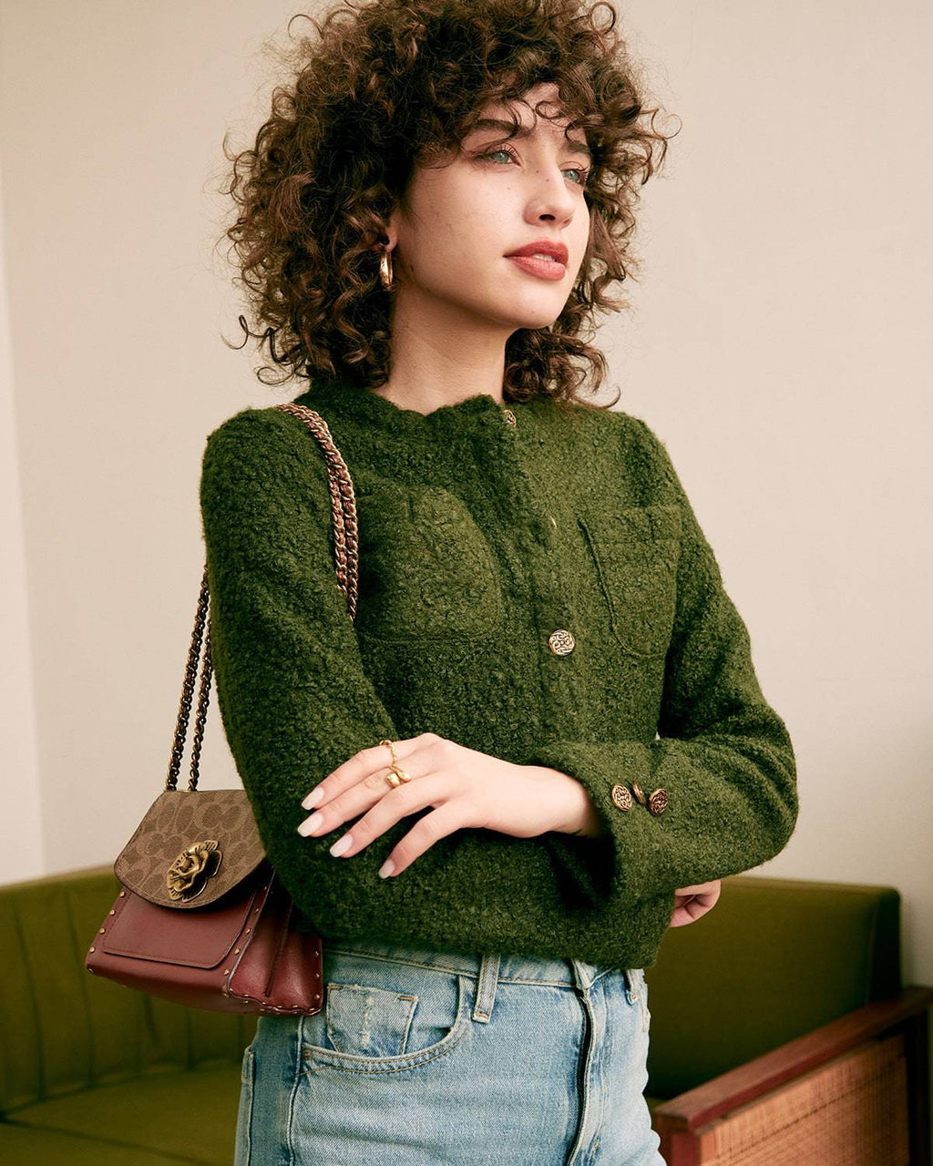 Σακάκι Με Ανάγλυφη Μεταλλική Πόρπη