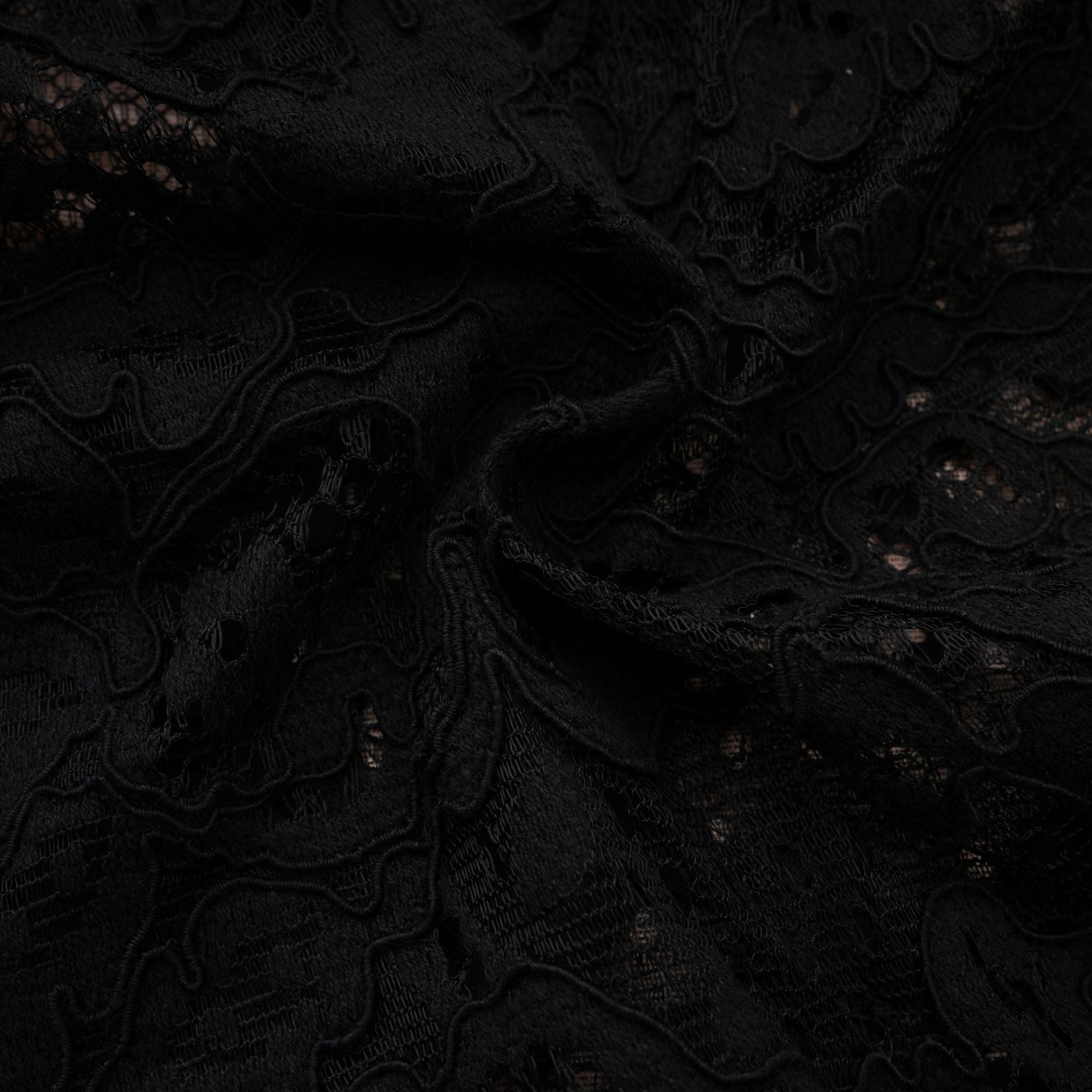 Μίνι Φόρεμα Kylitha Με Μαύρη Δαντέλα Και Κορδέλα