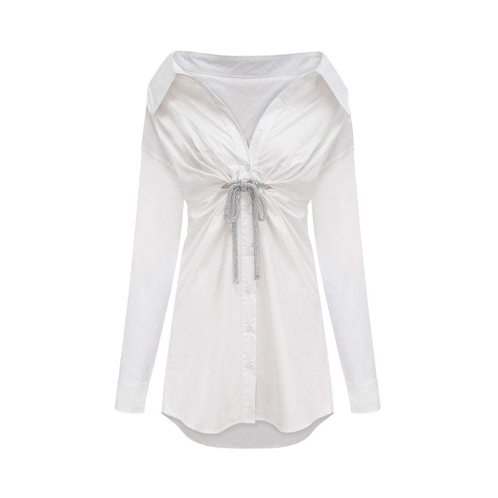 Μίνι Φόρεμα Με Λιλά Κρυστάλλινες Λεπτομέρειες