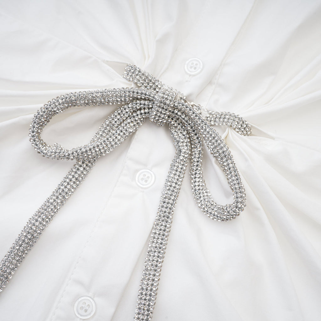 Μίνι Φόρεμα Με Λιλά Κρυστάλλινες Λεπτομέρειες