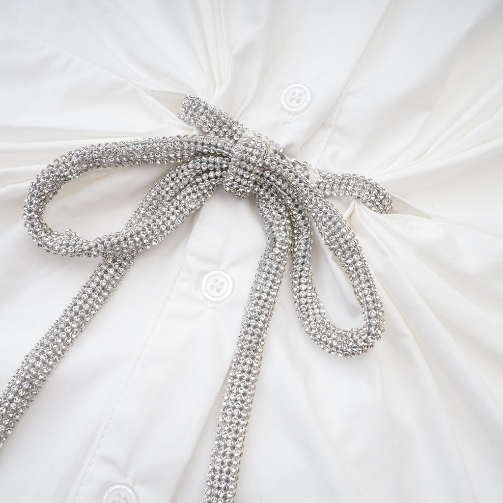 Μίνι Φόρεμα Με Λιλά Κρυστάλλινες Λεπτομέρειες