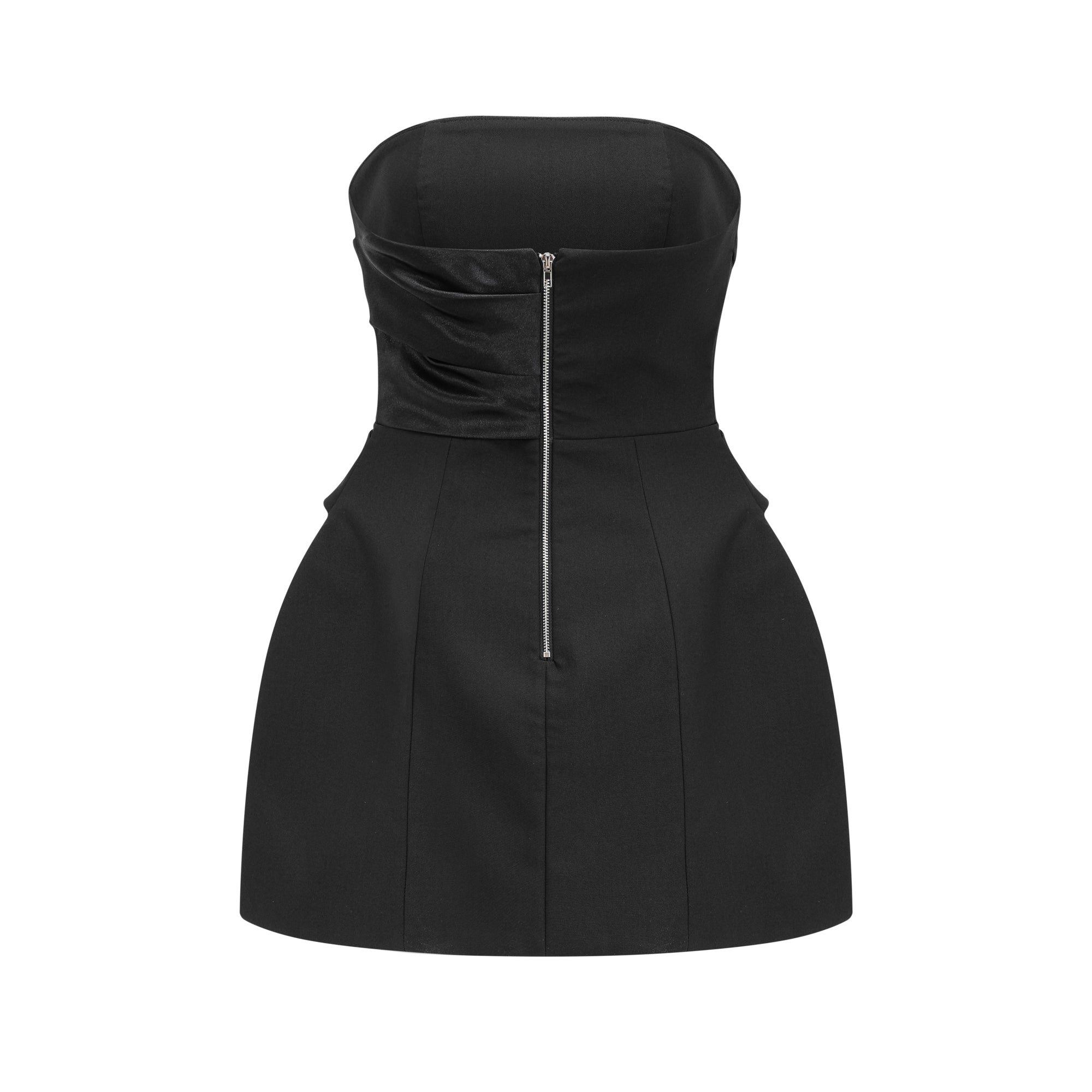 Μίνι Φόρεμα Mealla Με Κουμπιά Και Μαύρο Κρύσταλλο Και Φαρδύ Τελείωμα