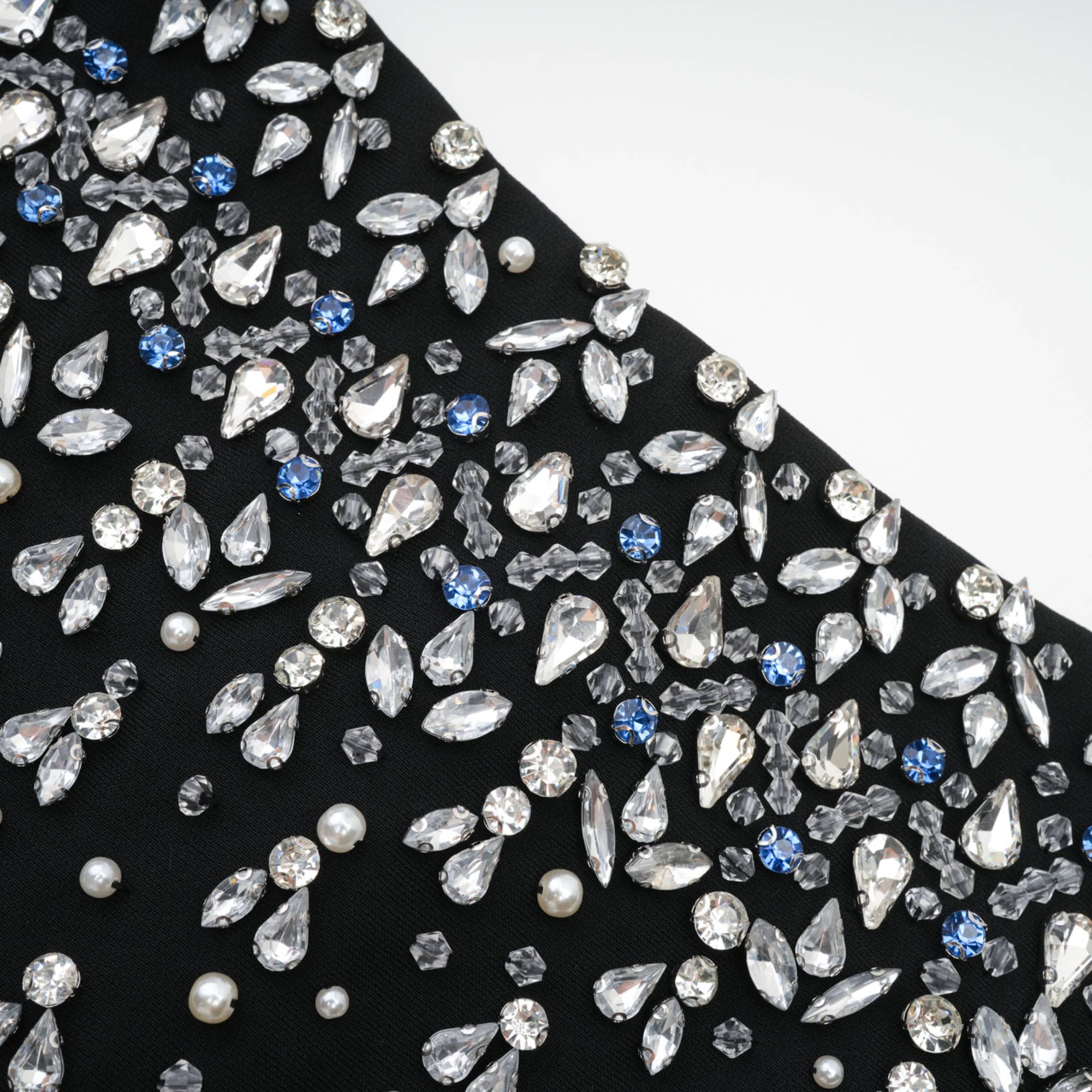 Μαύρο Μίνι Φόρεμα Με Κέντημα Melisande