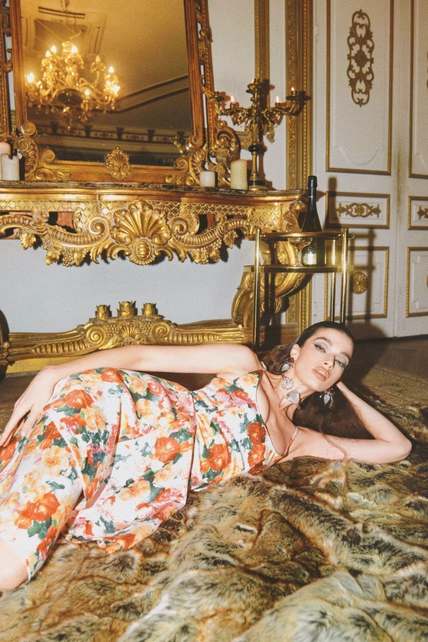 Γυναικείο Φόρεμα Με Ροζ Τριαντάφυλλα