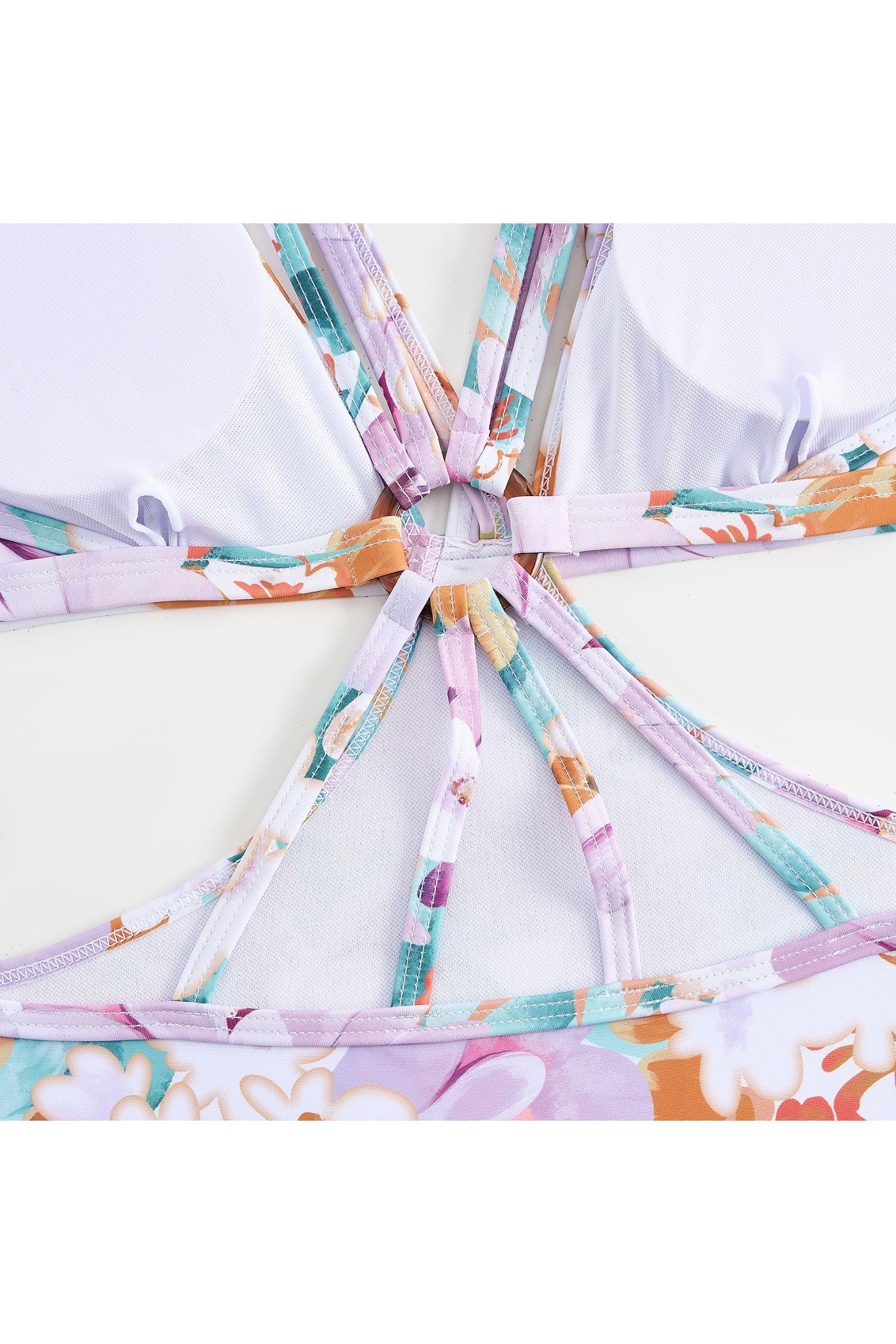 Ολόσωμο Μαγιό Παρεό Με Φλοράλ Τυπωμένα Βολάν