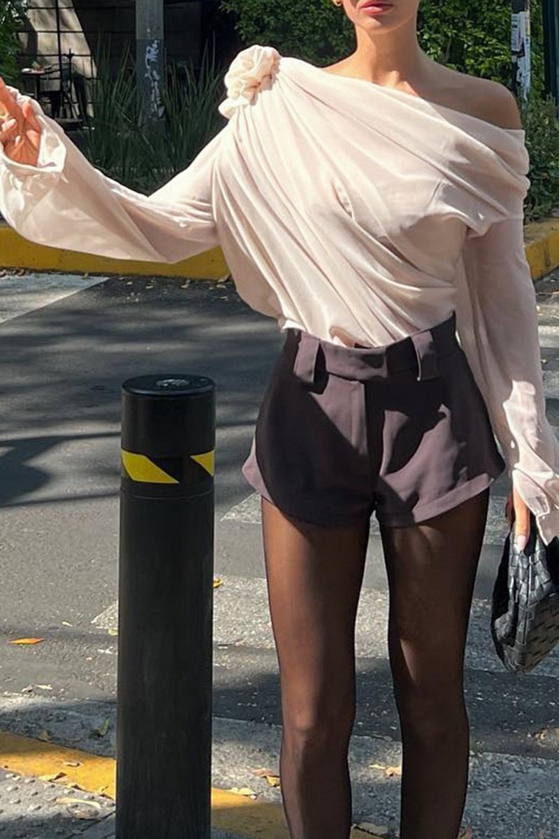 Ασύμμετρο Τοπ Με Σχέδιο Sheila Flower