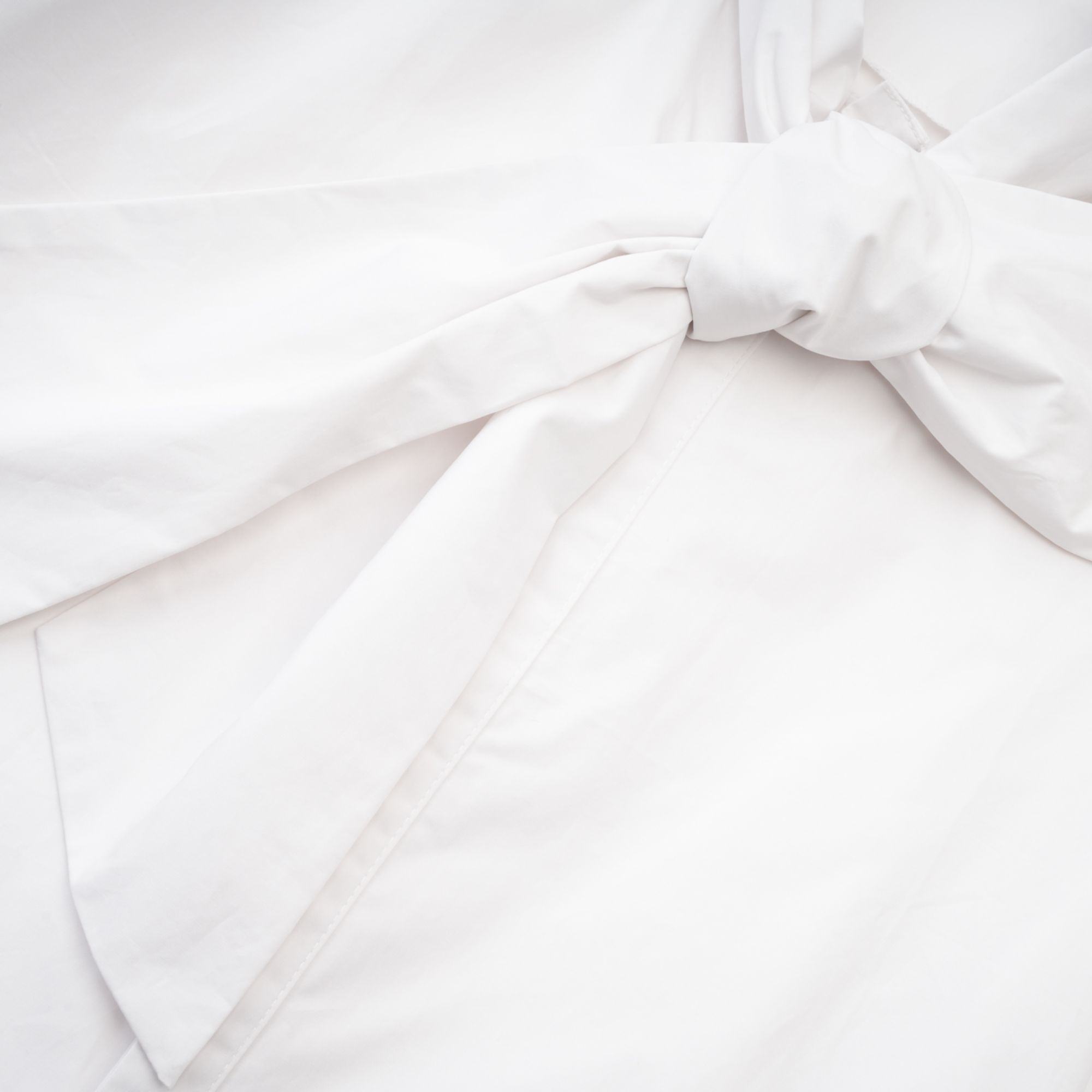 Πουκάμισο Solène Λευκό Βαμβακερό Δέσιμο Μπροστά