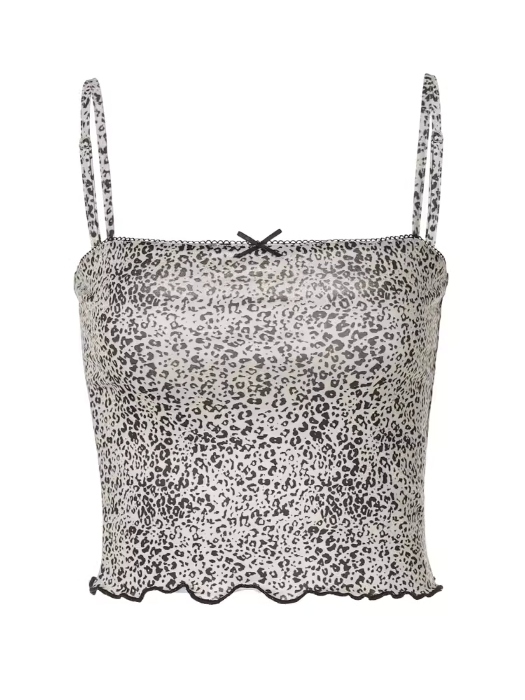 Μπλούζα Grecia Με Λεοπάρ Σχέδιο Και Κοντό Μανίκι