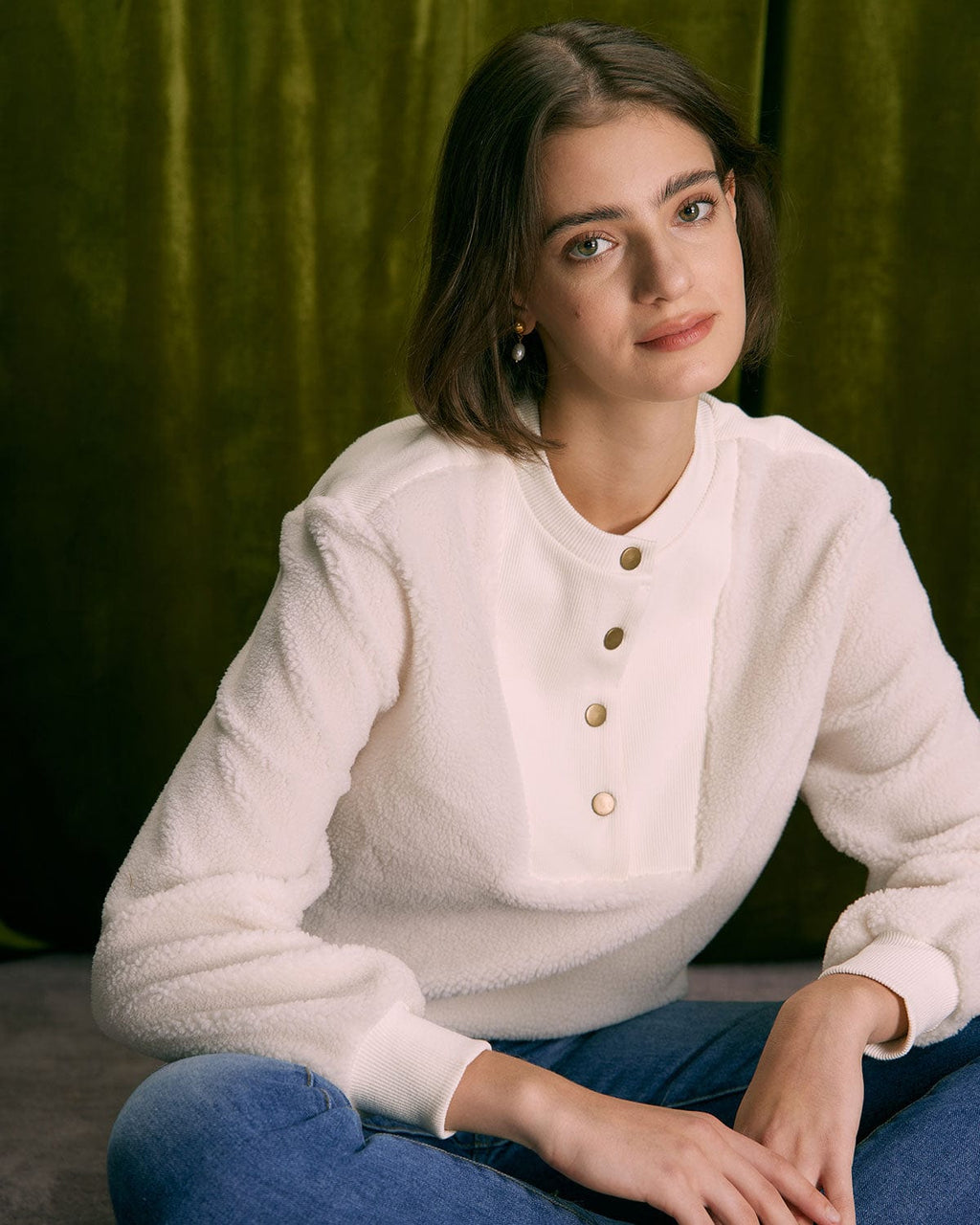 Μπεζ Φούτερ Με Αρκουδάκι Και Patchwork