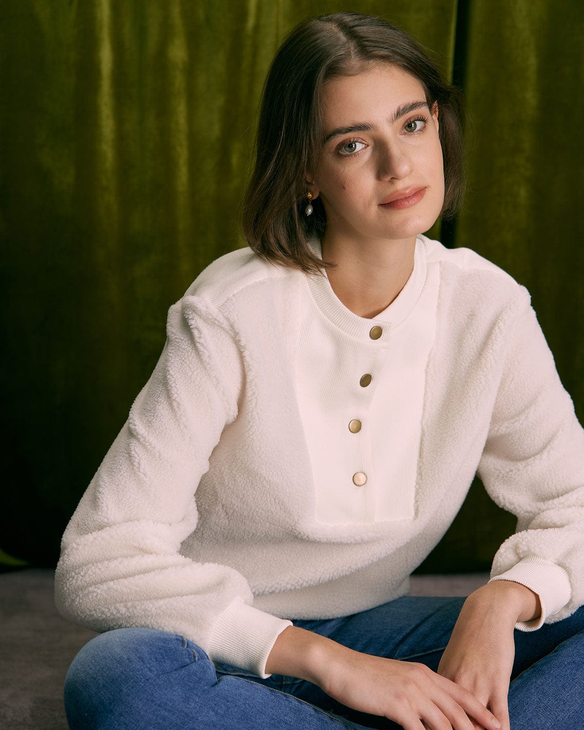 Μπεζ Φούτερ Με Αρκουδάκι Και Patchwork