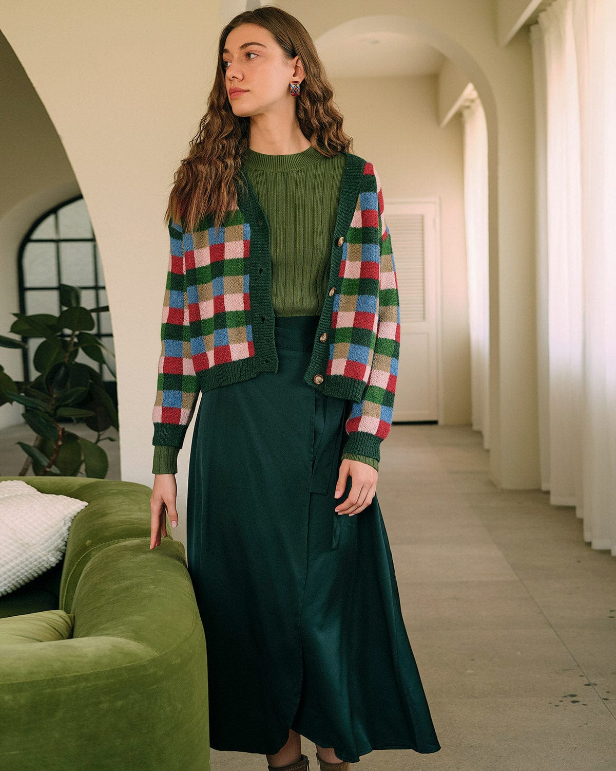 Πλεκτό Πουλόβερ Με Στρογγυλή Λαιμόκοψη Και Ριμπ Ύφανση