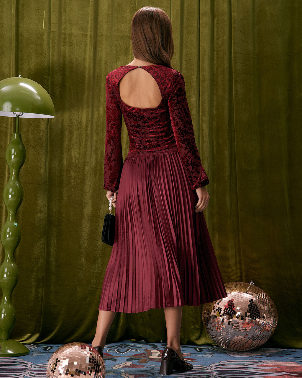 Κόκκινη Μπλούζα Με Σχέδιο Καρδιάς Και Λαιμόκοψη