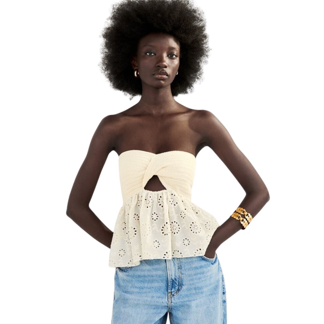 Σπάνια Μπλούζα Με Στριφτό Στήθος