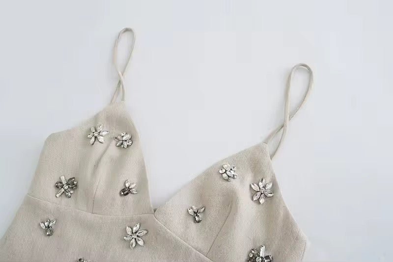 Μίνι Φόρεμα Pedraria Με Πέτρες