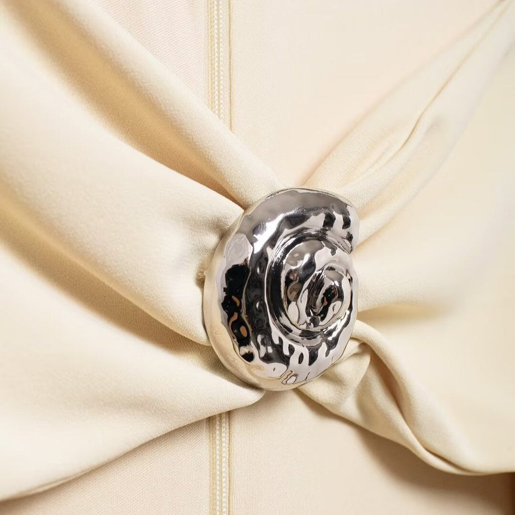 Μακρύ Φόρεμα Riviera Chest Με Διπλή Μεταλλική Λεπτομέρεια