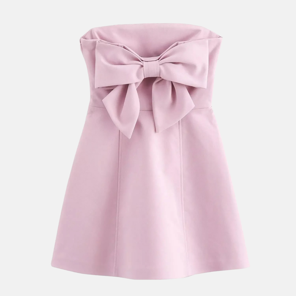 Μίνι Φόρεμα Με Λεπτομέρειες Από Κορδέλα