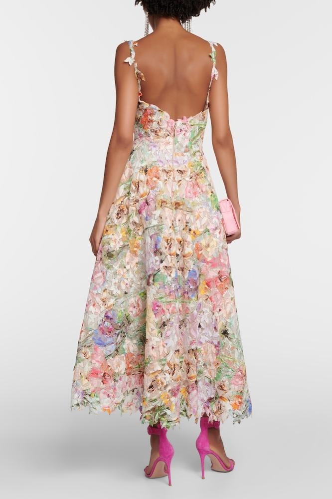 Μωβ Φόρεμα Μίντι Με Κέντημα Και Λουλούδια Από Δαντέλα