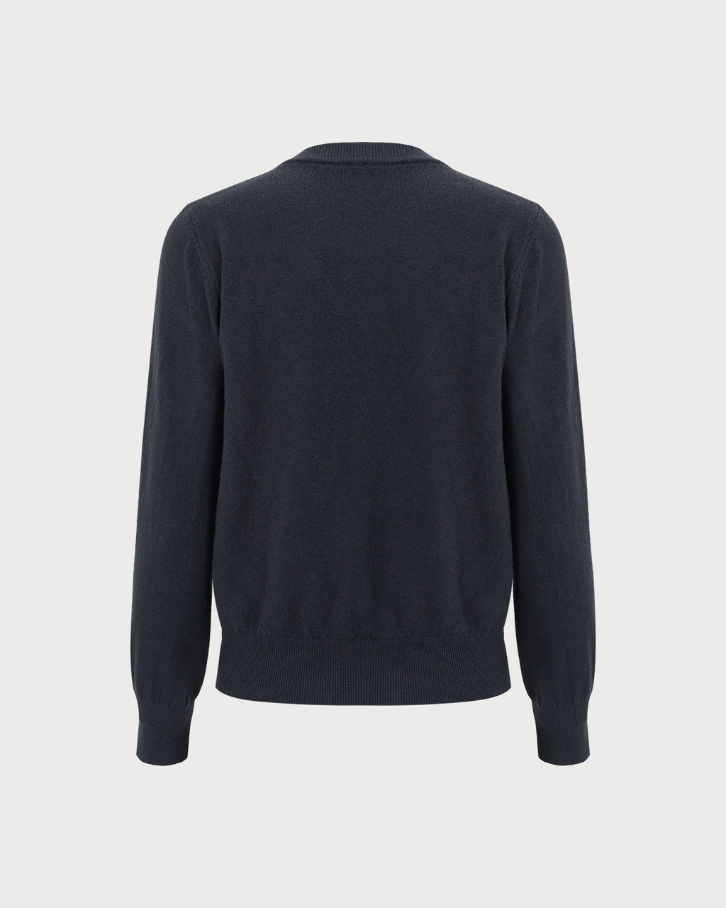 Γκρι Πλεκτή Ζακέτα Με Ένα Κουμπί Και Ριμπ Ύφανση